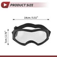 thumbnail image 4 of Gafas de montar para motocicleta Unique Bargains 1 Pc PC PU con lentes claros y marco negro para hombres y mujeres, 4 of 6