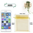 thumbnail image 6 of HRX 100Pcs Organza Bags 3x4 inch, Small Jewelry Gift Bags with Drawstring for Wedding Party Christmas Candy Pouches (Gold), 6 of 9