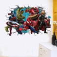 thumbnail image 3 of Gusuhome Avengers Wall Decals Sticker for Boys Room 3d Superhero Room Peel and Stick Wall Decal for Superhero Party Decoration 16 inches x 24 inches, 3 of 5
