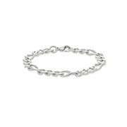 FOREVER NEW Stainless Steel 8.2 MM Figaro Chain Bracelet 9.25 Inches