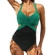 thumbnail image 1 of Traje de Baño de Bikini de Mujer Traje de Baño de Color Sólido Traje de Baño de una Pieza, Ropa de Playa Casual de Poliéster para Uso Diario, Piscina Y Mar de Verano, 1 of 3