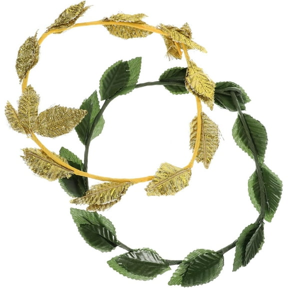 2Pcs Leaf Crown Headband for Weddings Cosplay Elegant Bridal Accessories Simple Easy to Wear Leaf Headdress for Special Occasions Design