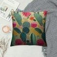 thumbnail image 2 of MLJA  Cute Cactus Decorative Throw Pillow Cover Succulents Colorful Pattern and Flowers Lumbar Pillow Cases Home Chair Bedroom Decor Oblong Waist Cushion Covers, 2 of 5
