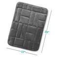 thumbnail image 2 of Clara Clark Bathroom Rugs, Velvet Memory Foam Bath Mat, Ultra Soft Non Slip and Absorbent - Tiled - Small - Gray, 2 of 6