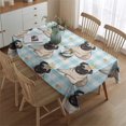 thumbnail image 2 of Pug with Crown Rectangle Tablecloth 60"x84",Waterproof Polyester Rectangle Table Cloth, Wipeable Spillproof Polyester Tablecloth for Dining, Camping, Indoor and Outdoor, 2 of 5