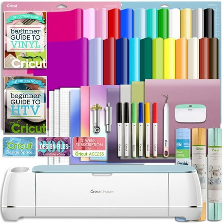 Cricut Blue Maker Deluxe Vinyl and Heat Transfer Bundle