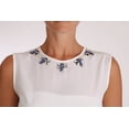 thumbnail image 2 of Dolce & Gabbana White Silk Embellished Crystal Dragonfly Top, 2 of 5