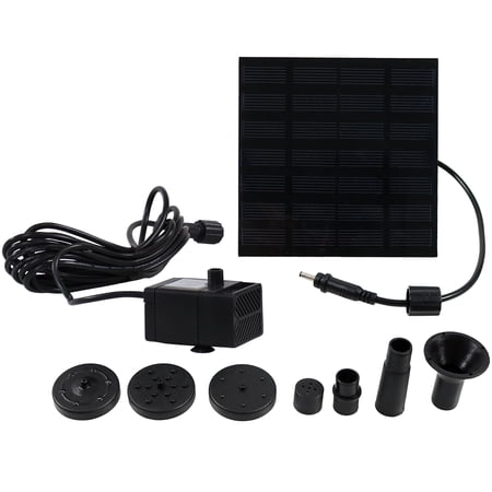 UPC: 0815008028006 | Sunnydaze Outdoor Landscape Pond Pool Bird Bath Fountain Small Solar Powered Submersible Water Pump – 40 GPH