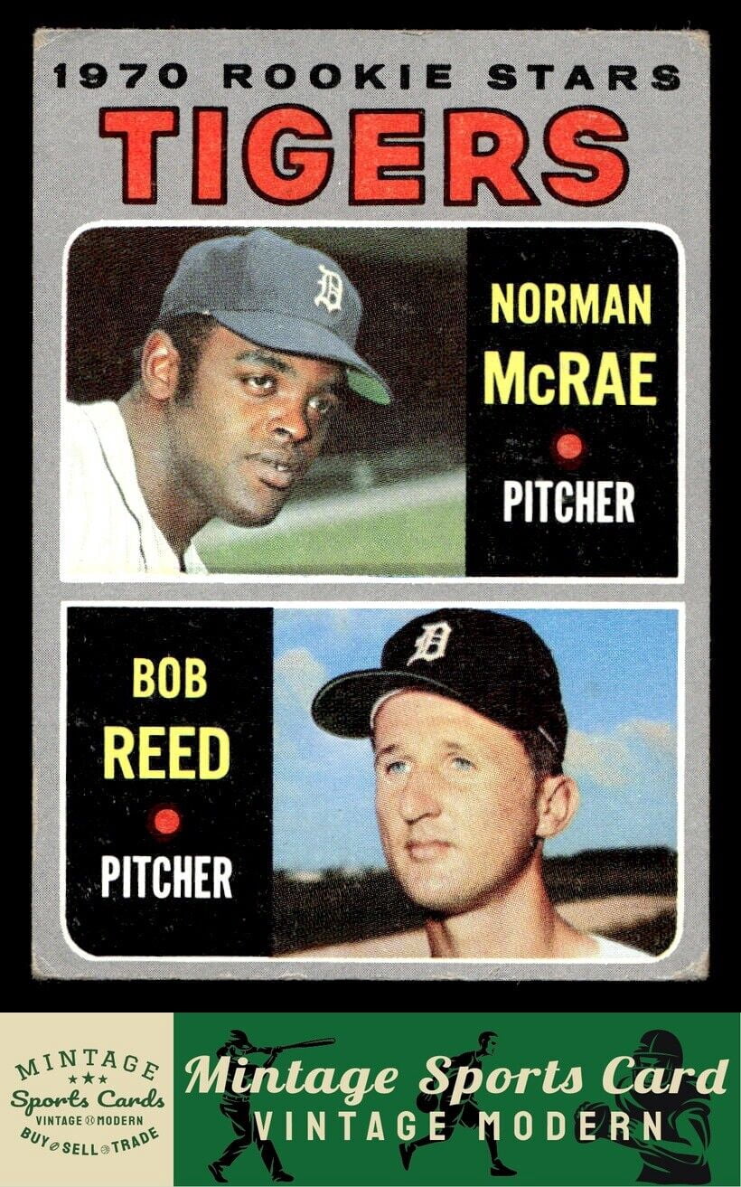 1970 Topps Tigers 1970 Rookie Stars (Norman McRae / Bob Reed) #207 RC ...