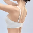 thumbnail image 6 of Qulqfy Padded Women Bras Thin Straps Beauty Back White Push Up Demi Bras T Shirt Bras for Women L, 6 of 6