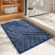 thumbnail image 1 of Xihbxyly Alfombra de Baño con Bloques de Color, Poliéster Supersuave, Alta Absorción y Secado Rápido, Base Antideslizante, Diseño Moderno, Comodidad En El Baño, 50 X 80 Cm, 1 of 3