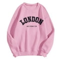 thumbnail image 1 of WEAIXIMIUNG Mode Femmes Hoodies & Sweatshirts Grande Taille Mode Décontractée Manches Longues Col Rond Sweatshirts Imprimés Pull Sans Capuche Sweatshirts Haut, 1 of 5