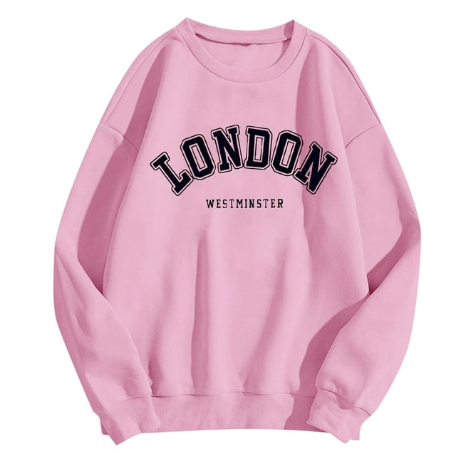 WEAIXIMIUNG Mode Femmes Hoodies & Sweatshirts Grande Taille Mode Décontractée Manches Longues Col Rond Sweatshirts Imprimés Pull Sans Capuche Sweatshirts Haut