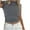 Gray, variant on YYDGH Womens Summer Short Sleeve Cute Crop Tops Casual Basic Crewneck Slim Fit T-Shirts Black S