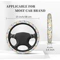 thumbnail image 4 of Black Leopard Cheetah Steering Wheel Cover for Women Girls, Anti-Slip High Elastic Breathable Soft Rubber Car Steering Wheel Cover, Universal 15 Inch Fit for Cars, Auto, SUVs, 4 of 6