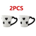 thumbnail image 3 of 2pcs Valentine's Day Heart Ceramic Couple Mug - Romantic Coffee/Tea Cup for Couples, Top Romantic Valentine Pick, Festive Winter Holiday Mug for Home & Office, Romantic Gifting Essential, White, 3 of 7