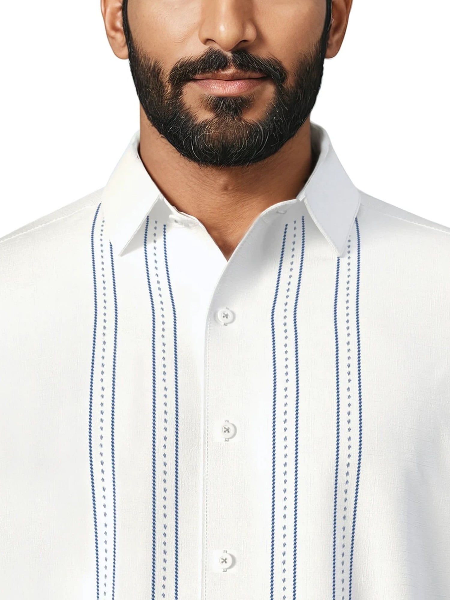 Cafe Luna Men's and Big Men's Printed L-Shape Short Sleeve Woven Shirt, Size S-4XL