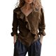 thumbnail image 1 of Camisetas de Cuello en V de Manga Larga para las Mujeres Blusa de Ruffle Casual Camiseta de Trabajo Tops, Tops de Manga Larga de Moda para las Mujeres 2025 Pullover Suelto, 1 of 6