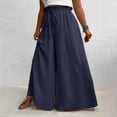 thumbnail image 6 of Iyufng Plus Size Women's Wide Leg Casual Pants Tie Waist Loose Fit Pants, 6 of 6