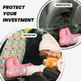 thumbnail image 4 of Naloa Colorful Snails 2Pcs Anti-Kick Back Seat Cover Kick Mat, Car Seat Protector with 3 Storage Pockets, 4 of 8