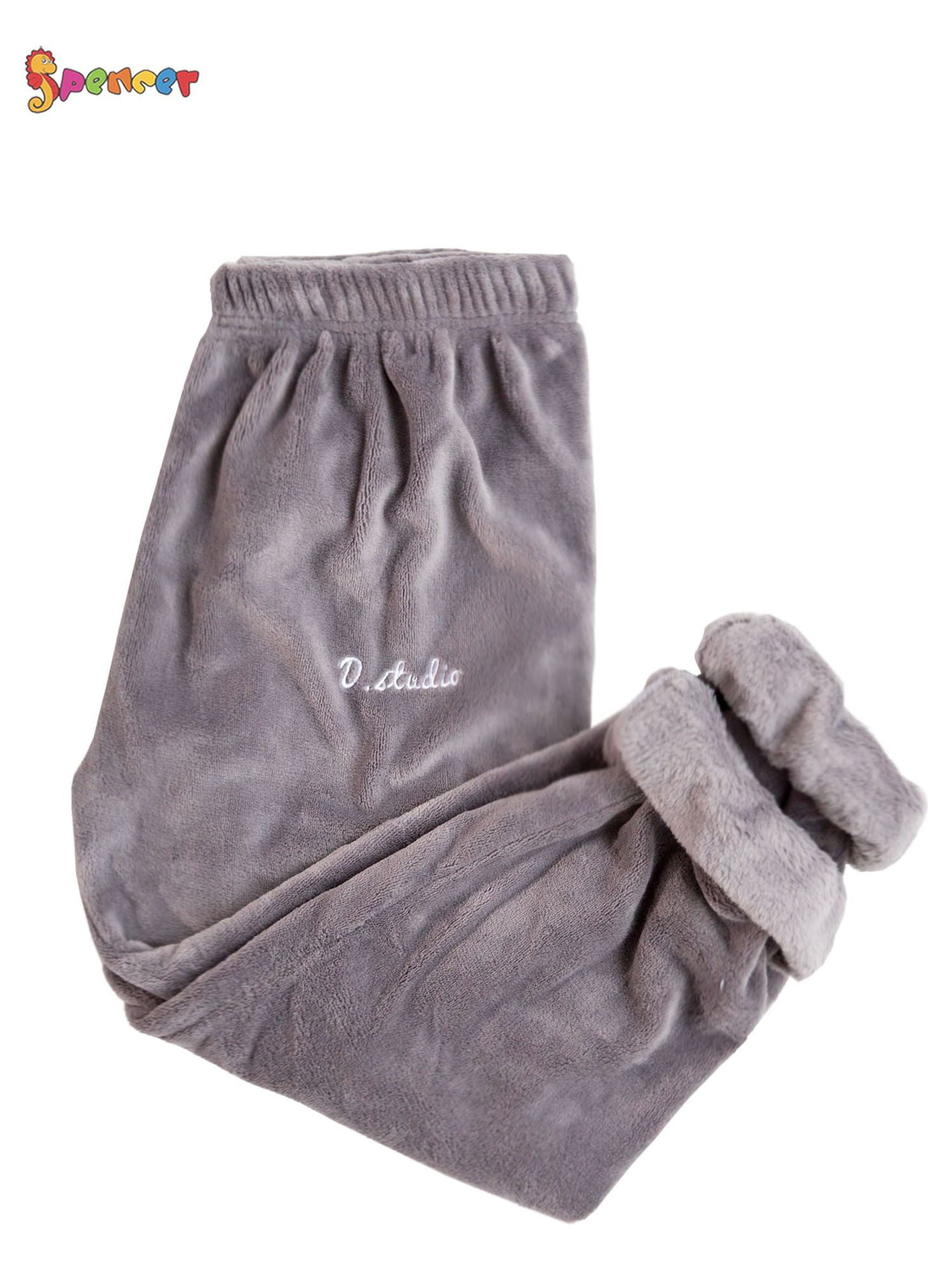 Spencer Womens Warm Coral Fleece Plush Pajama Pants Winter Thick Casual Lounge  Pants Bottoms Homewear Blue 