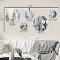 thumbnail image 4 of Designart "Understated Monochrome Tree Grace" Tree Monochrome Round Wall Art Set Of 5 - Green Traditional For Bedroom Wall Art Set, 4 of 6