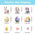 thumbnail image 3 of Pegatinas de pared con diseño de huevos de conejo de Pascua, para ventana de cristal, bonitas pegatinas anticolisión para puerta de cristal, para ventana y pared, 3 of 9