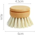 thumbnail image 4 of Cabezales de repuesto para cepillos planos ecológicos - 5 cepillos de madera de cáñamo y cáñamo de sisal natural JAMW Sencillez, 4 of 5