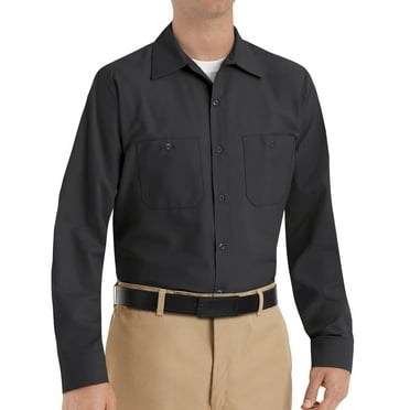 Workwear Outfitters Men's Long Sleeve Indust. Work Shirt Black, XL