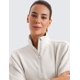 thumbnail image 5 of Sudadera CRZ YOGA SoftAura Half Zip para Mujer Milky White XS, 5 of 6