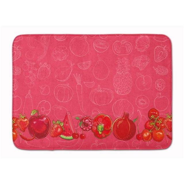 Carolines Treasures BB5133RUG Fruits & Vegetables in Red Machine Washable Memory Foam Mat