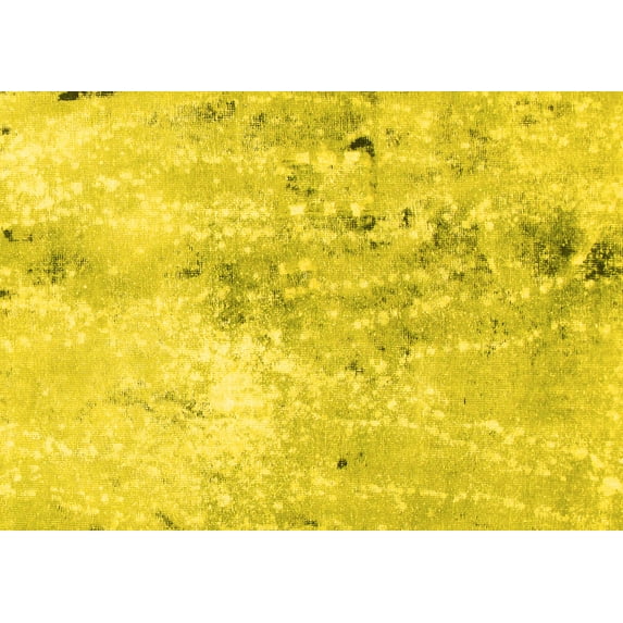 Ahgly Company Indoor Rectangle Abstract Yellow Modern Area Rugs, 4' x 6'