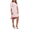thumbnail image 2 of Betsy & Adam Robe Évasée à Dos Drapé pour Femmes Petites, Blush, 2P, 2 of 3