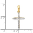 thumbnail image 3 of 14K Yellow Gold 1/6Ct. Diamond Cross Pendant (23.5 X 12) Made In India pm4977-016-ya, 3 of 5