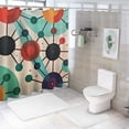 thumbnail image 7 of Pratyus Geometric Abstract Art Modern Waterproof Shower Curtain Country Cottage Farmhouse Bathroom Decor Polyester Washable Chic Style with Hooks 36x72, 7 of 7