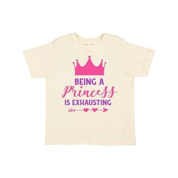 Inktastic Being a Princess is Exhausting, Crown, Hearts Girls Toddler T-Shirt