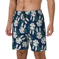thumbnail image 2 of Daiia Cute Rabbit Mens Swim Trunks Swim Shorts Quick Dry Swim Shorts with Mesh Lining Pockets-3X-Large, 2 of 9