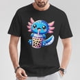 thumbnail image 2 of Axolotl Bubble Boba Tea Anime Cute Kawaii Blue Axolotl T-Shirt, Adorable Japanese-Inspired Graphic Tee, Fun Boba-Loving Axolotl Design Shirt for Kids, Teens, and Fans of Kawaii, Anime, and, 2 of 3