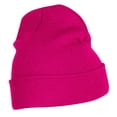 thumbnail image 3 of Keep Shining Embroidered Long Knitted Beanie - Magenta OSFM, 3 of 5