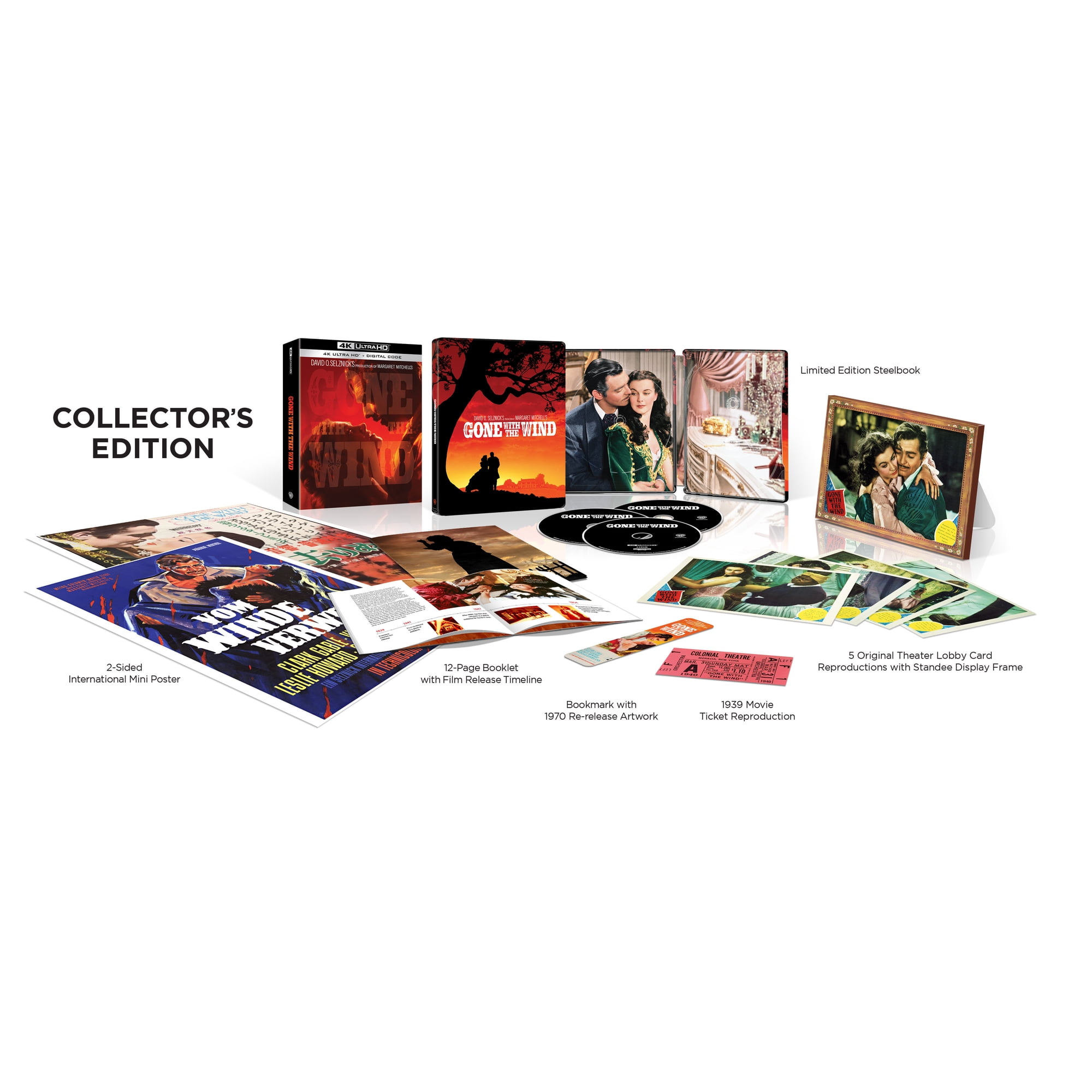 Gone With The Wind Collection (Walmart Exclusive) (Steelbook) (4K Ultra HD + Digital Copy), Drama, Warner Bros.