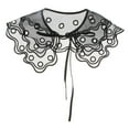 thumbnail image 2 of Collar falso para mujer, joyería de fiesta, collar étnico hecho a mano con bordado de gasa Negro 01, 2 of 8
