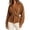 01-Coffee2265, variant on Faux Suede Wrap Tie Waist Jacket For Women Lapel Collar Long Sleeve Cropped Casual Outerwear Coat