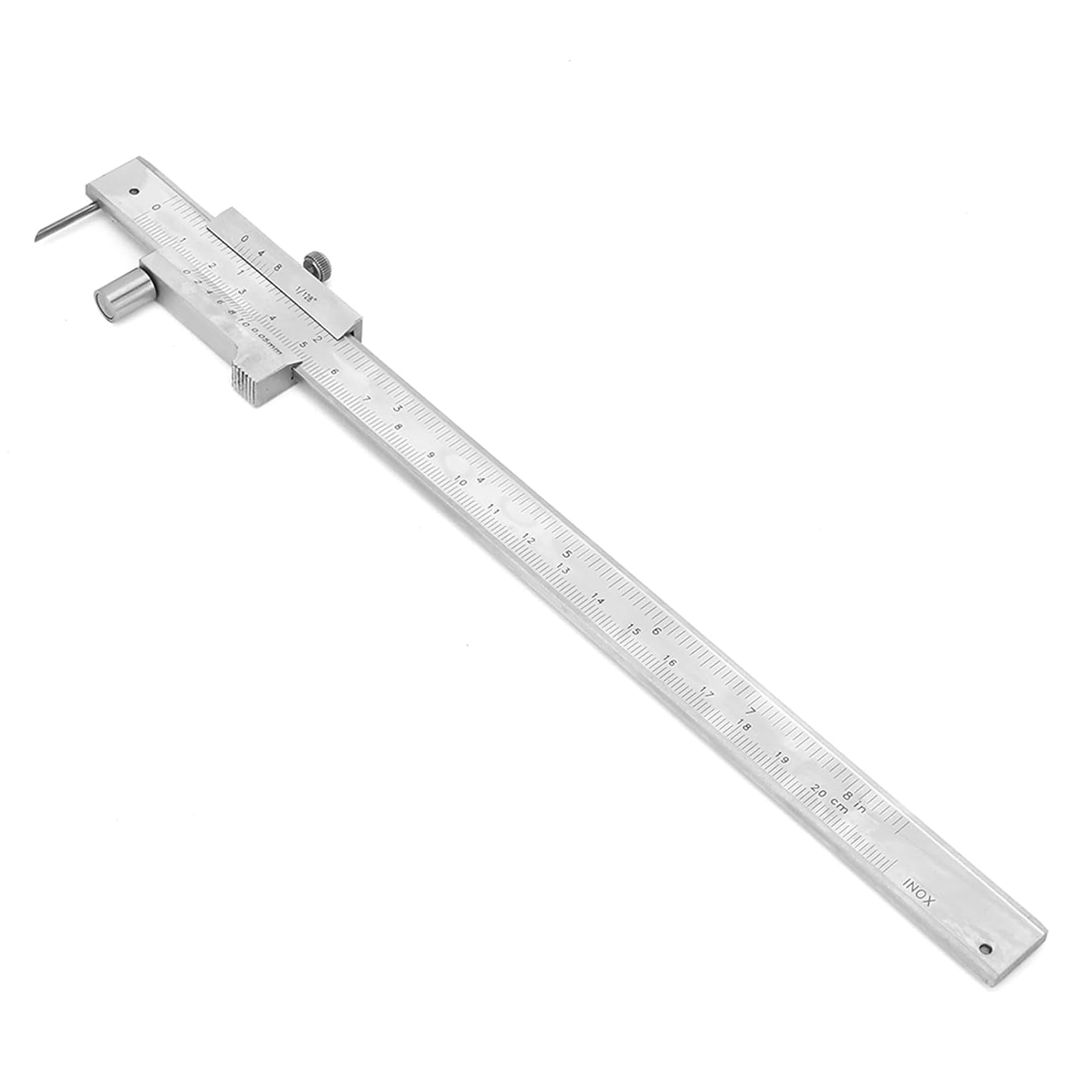 ABPETE Scribing Caliper, 200mm 8in Dual Scale, Marking Vernier Caliper with Carbide Marking Needle for Scribe on Metal Wood Plastic