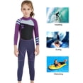thumbnail image 6 of Kids Boys Girls 2.5mm Neoprene Wetsuit Thermal One Piece Swimsuit UV Protection Rash Guard, 6 of 14