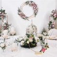 thumbnail image 3 of 12PCS 12in Metal Floral Hoop Centerpiece Ribbon 12 Wood Stands, 3 of 5