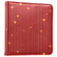 thumbnail image 2 of PU Leather Photo Album with Self-Adhesive Pages Scrapbook DIY Picture Holds 20+ Sheets Arranged Orange Hearts, 2 of 9