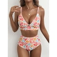 thumbnail image 2 of SHEWIN Womens Swimsuits Sets Bikinis Sets 2 Piece Tummy Control Bathing Suits High Waisted Swimwear Floral Swimming Suits Push Up Beach Vacation Outfits Mixed Floral S, 2 of 10