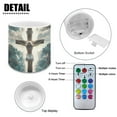 thumbnail image 6 of Kuiaobaty 4 Packs Flickering Flameless LED Battery Candles Jesus Cross Wings Pattern Waterproof Pillar Fake Candles with Colored Light Remote for Wedding Beach Party Decor, 6 of 7