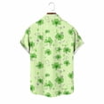 thumbnail image 6 of Blczomt Short Sleeve Men Shirt Soft Button Down Green St. Patrick's Day T-Shirts Big and Tall Clover Graphic Button Up Mens Clothes, 6 of 6