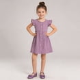 thumbnail image 6 of Girls Tea Party Dress Girls Summer Dress French Style Sleeveless Smocked Waist Tiered Ruffle for Toddler And Kids, 6 of 7